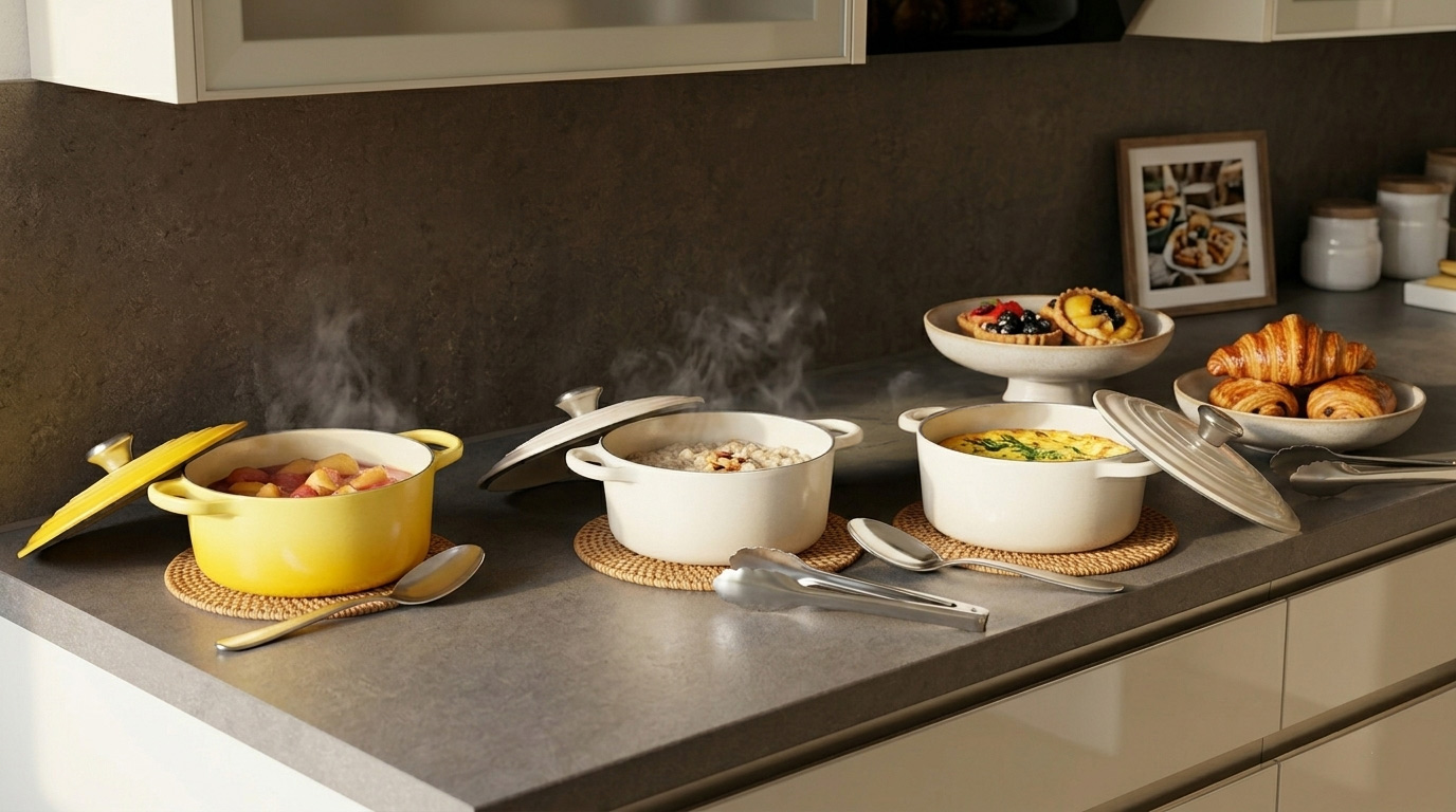 Cocottes hierro fundido desayuno cabecera